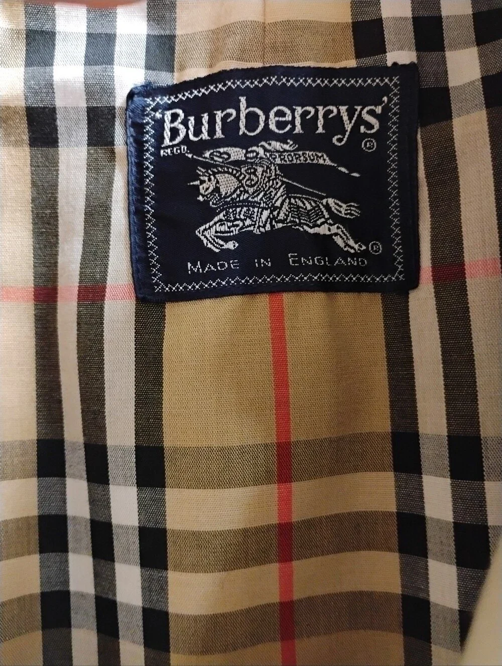 Vintage Burberry Trench Coat, With Nova Check Lining - Picture 5 of 12